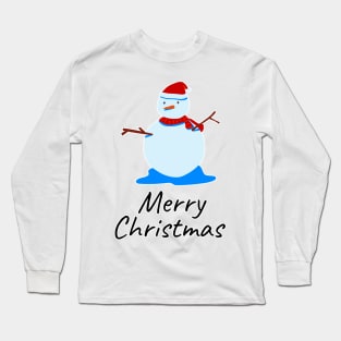 Marry Christmas Snowman Long Sleeve T-Shirt